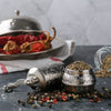 Black Pepper and Spice Grinder, Manual Pepper Mill with Handle - CRYSTALIA GLASS
